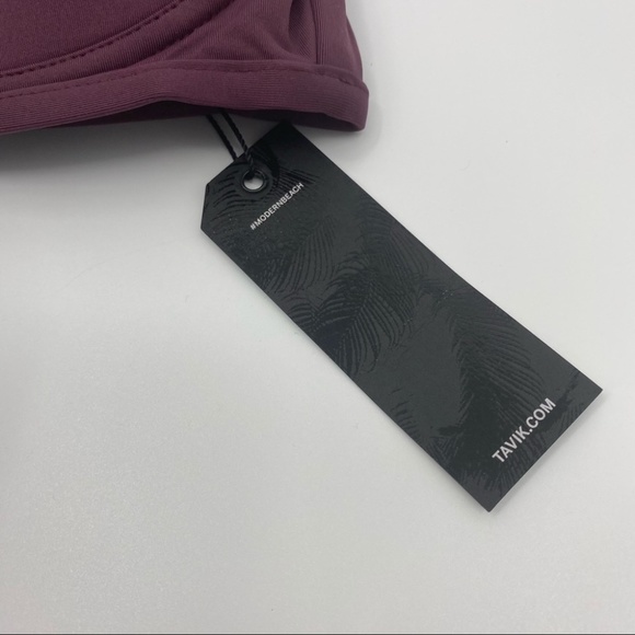 Tavik Color Block Merlot Corsica Bikini Top XS - Picture 9 of 10